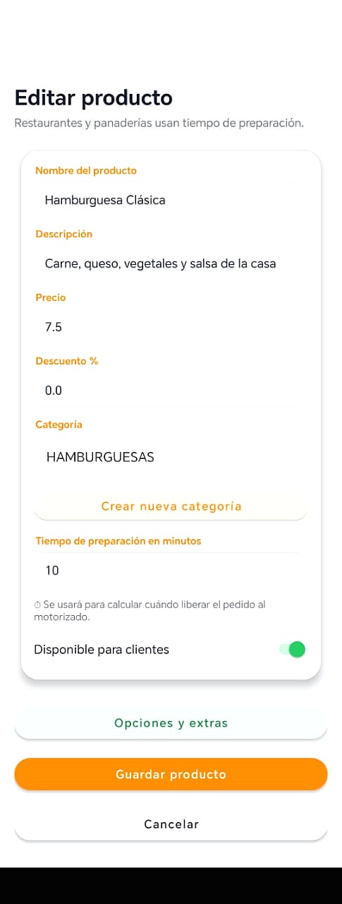 Editar producto en ShipXpress